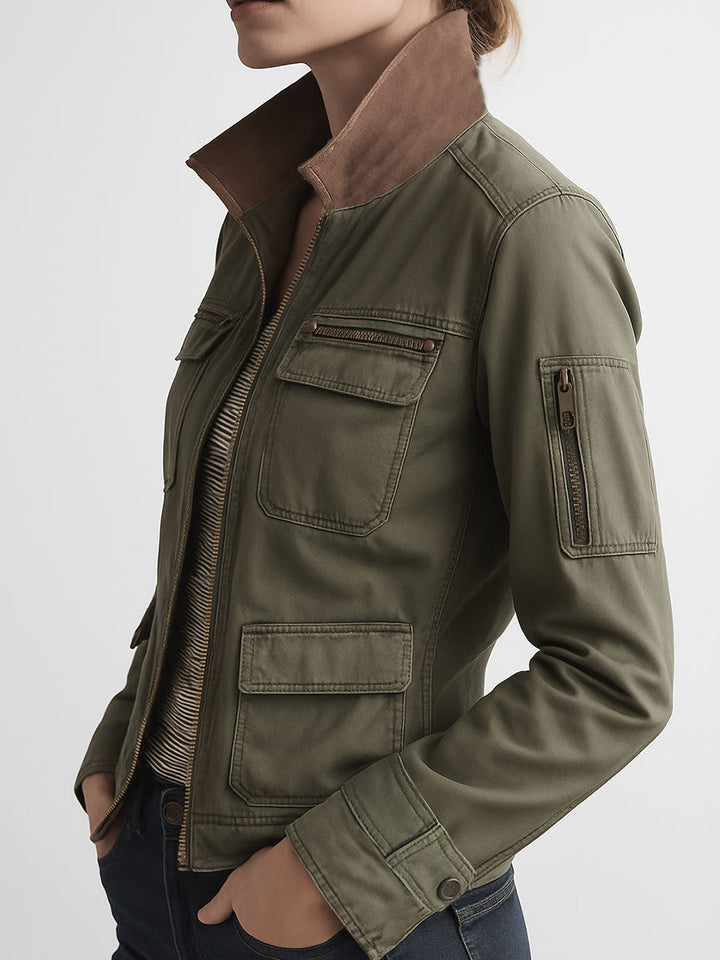 Outerdoor Utility Pocket Olive Green Cargo Jacket