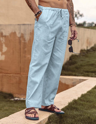 Linen Style Elastic Waist Yoga Pants (US Only)