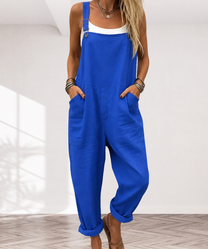 Soft Blue Jumpsuit Casual Style