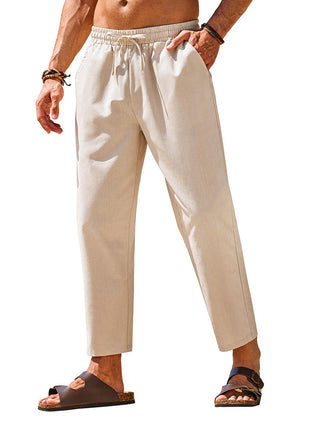 Casual Linen Blend Summer Trousers (US Only)