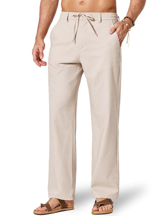 Comfort Lightweight Cotton Linen Drawstring Pants (US Only)