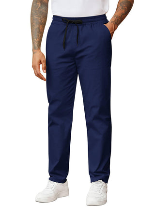 Casual Straight Leg Drawstring Chino Pants (US Only)
