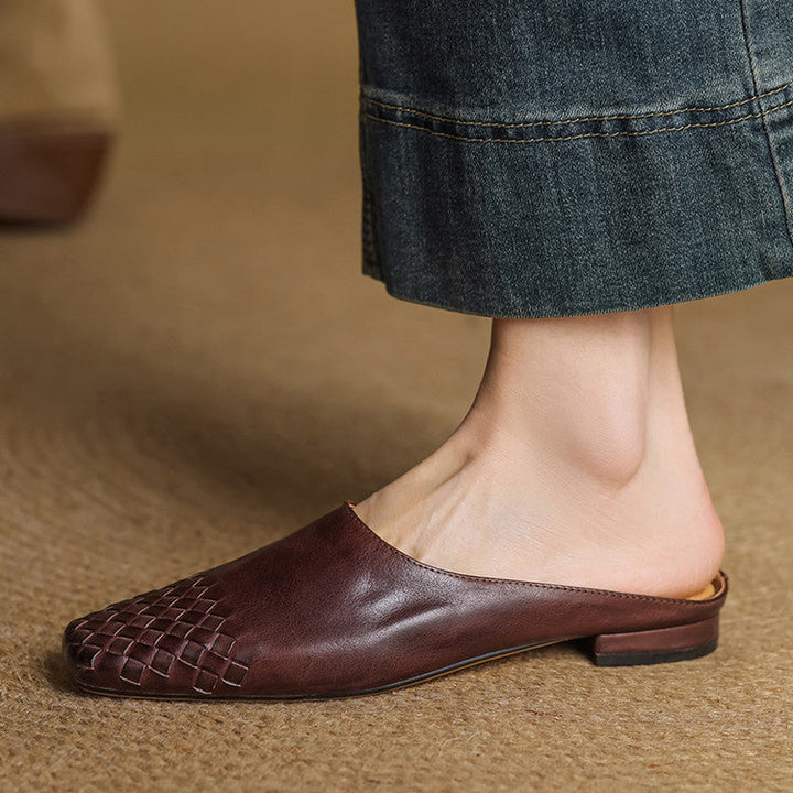 Helma Genuine Leather Mules