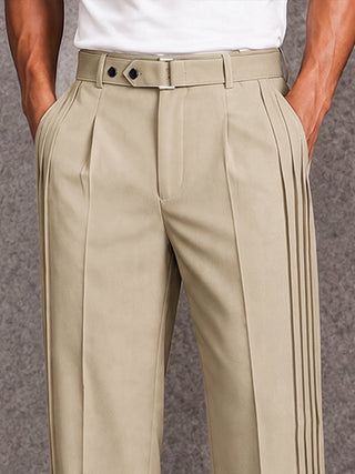 Smart Casual Pleated Wide Leg Pants