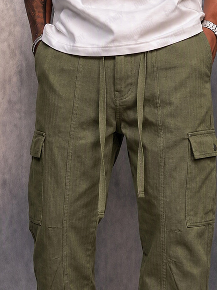 Casual Multi-Pocket Straight Cargo Pants
