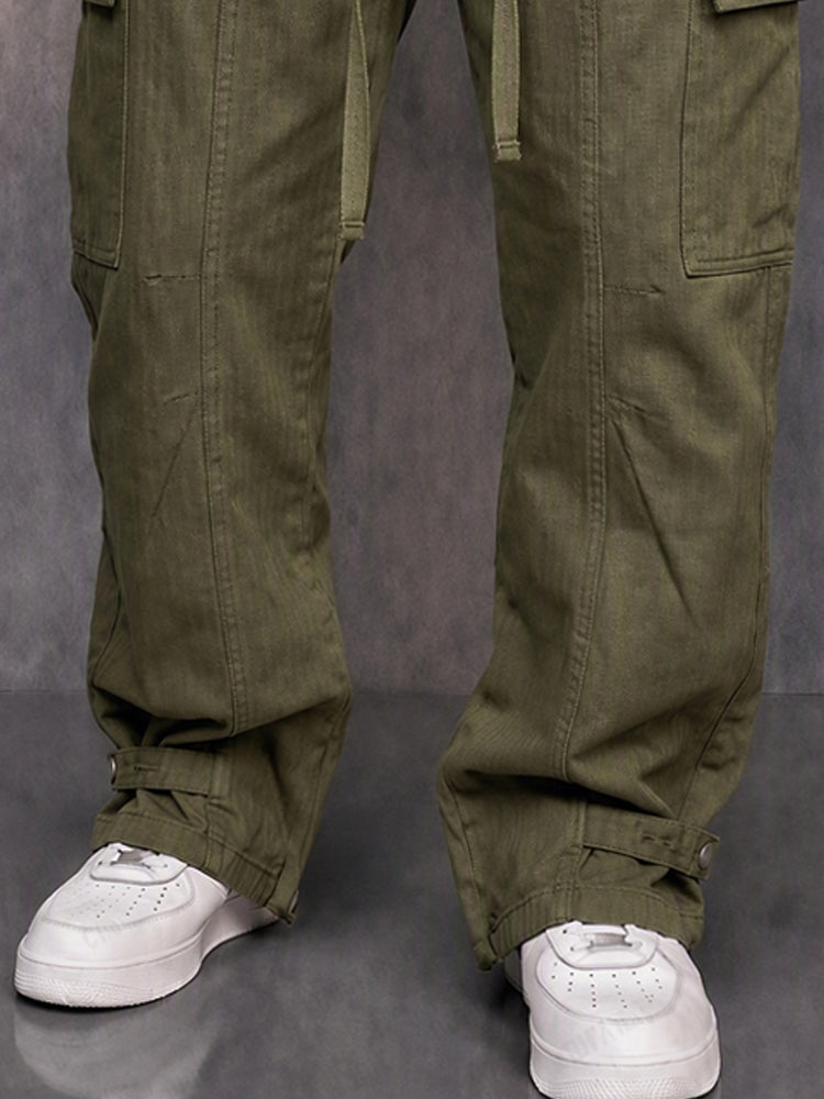 Casual Multi-Pocket Straight Cargo Pants