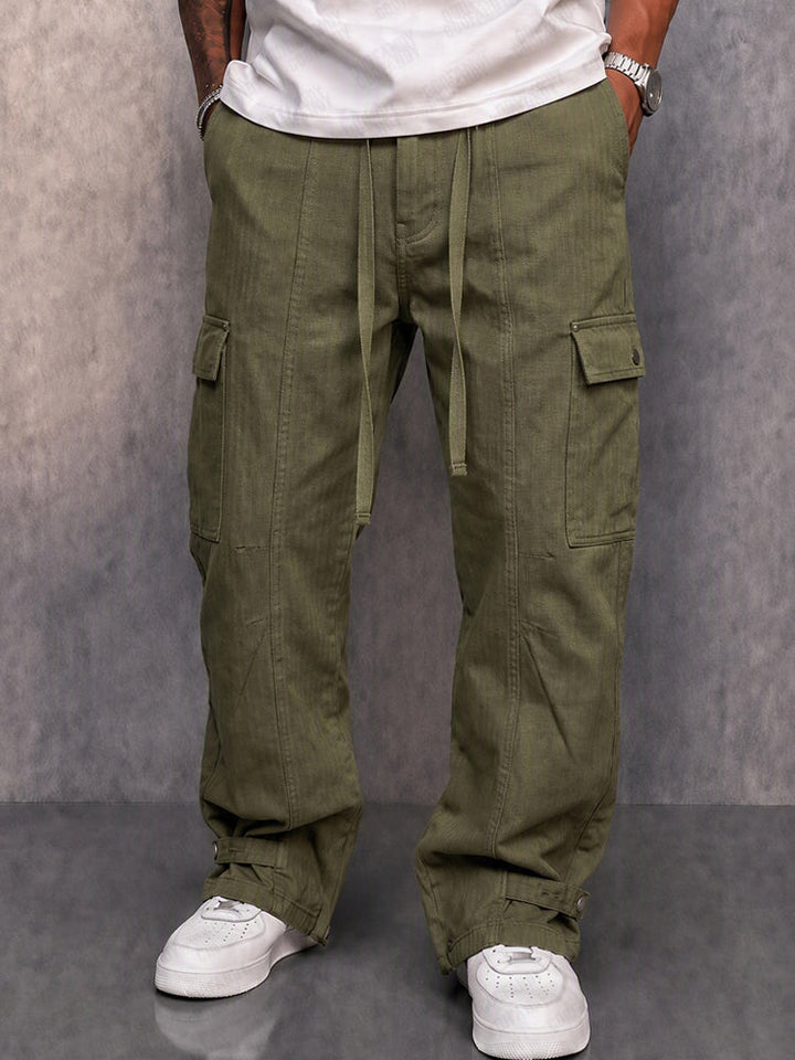 Casual Multi-Pocket Straight Cargo Pants
