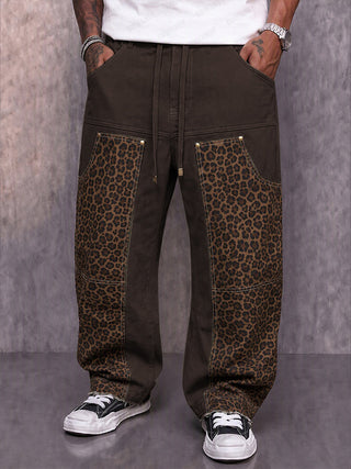 Casual Patchwork Design 100% Cotton Pants