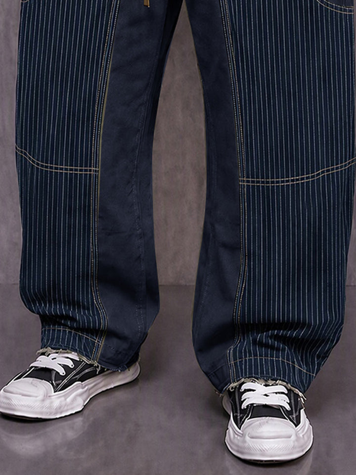 Casual Patchwork Design 100% Cotton Pants