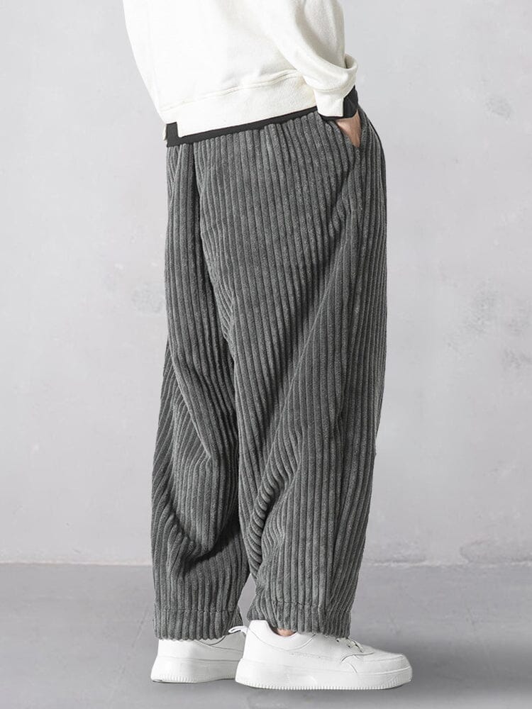 Rlaxed Fit Corduroy Harem Pants