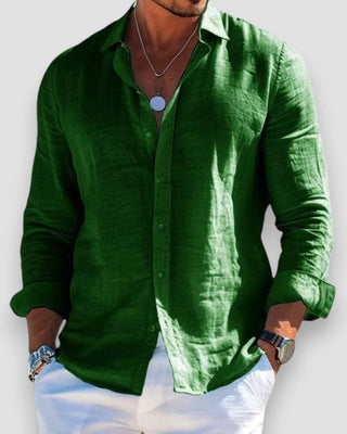 Mason | Men's Relaxed-Fit Lightweight Linen Long-Sleeve Button-Up Shirt