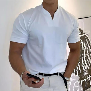 Ryan | Men's Slim-Fit V-Neck Short-Sleeve Polo Shirt