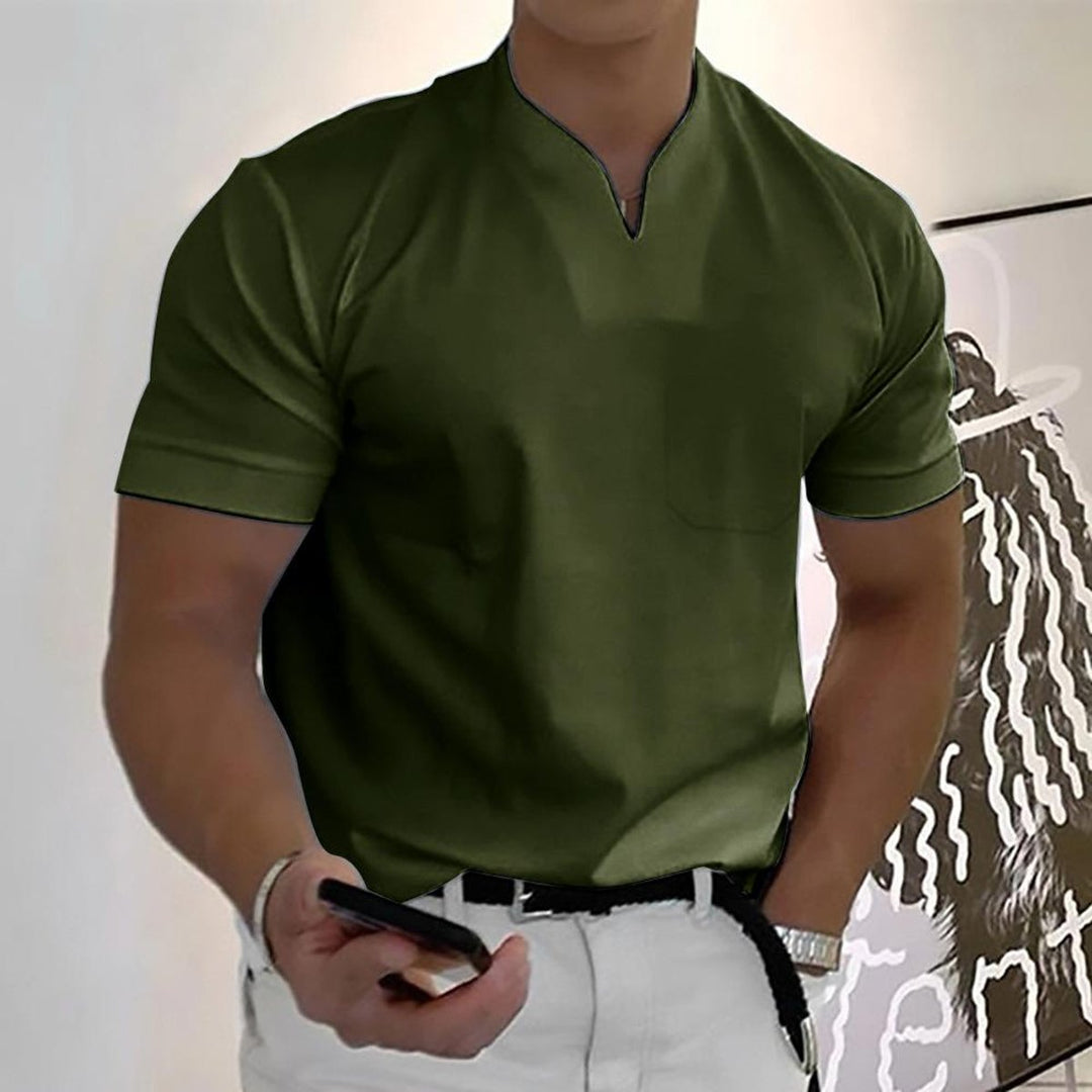 Ryan | Men's Slim-Fit V-Neck Short-Sleeve Polo Shirt