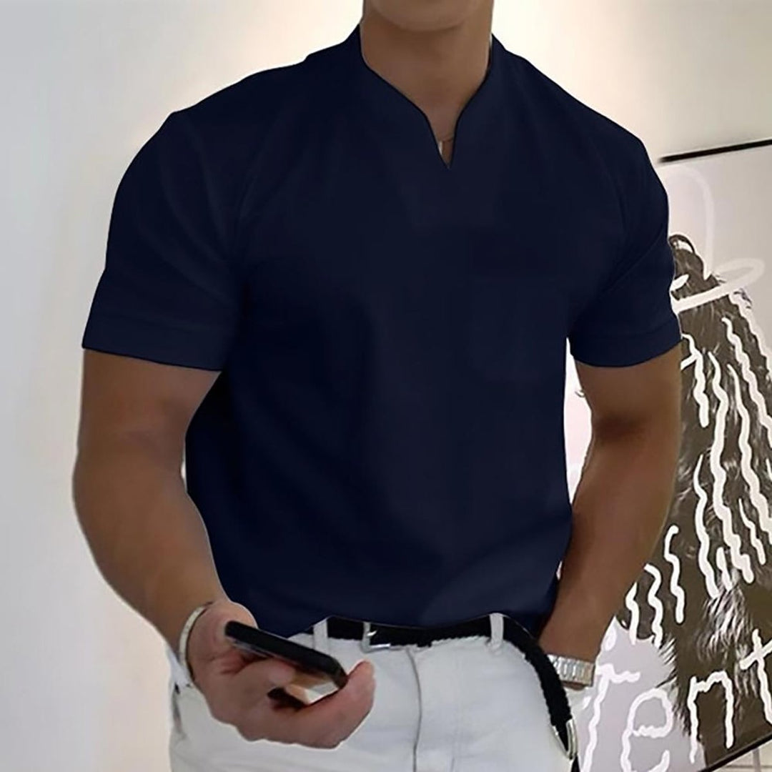 Ryan | Men's Slim-Fit V-Neck Short-Sleeve Polo Shirt