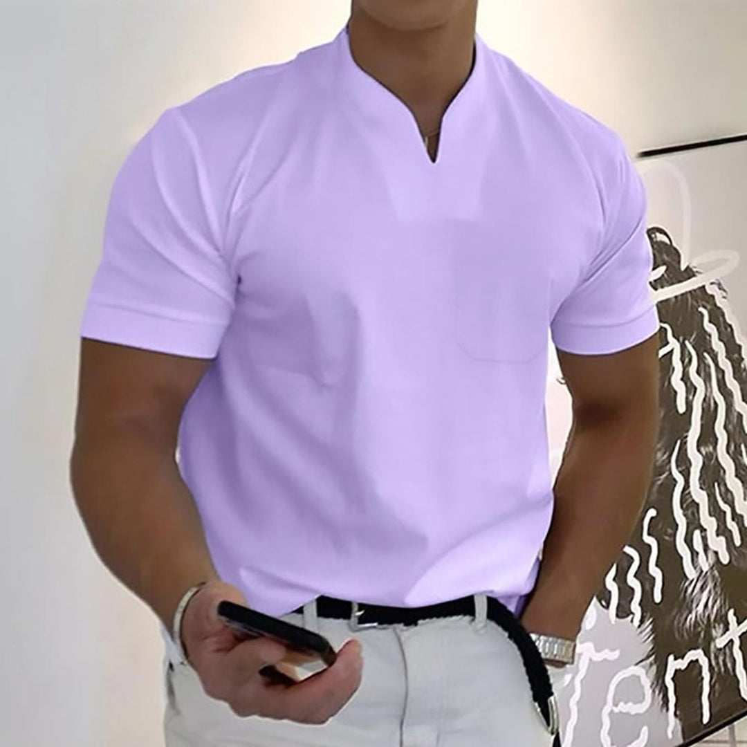 Ryan | Men's Slim-Fit V-Neck Short-Sleeve Polo Shirt