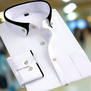 Samuel | Men's Tailored Button-Down Long-Sleeve Dress Shirt