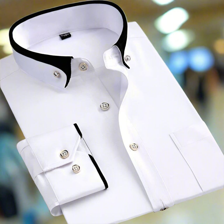 Samuel | Men's Tailored Button-Down Long-Sleeve Dress Shirt